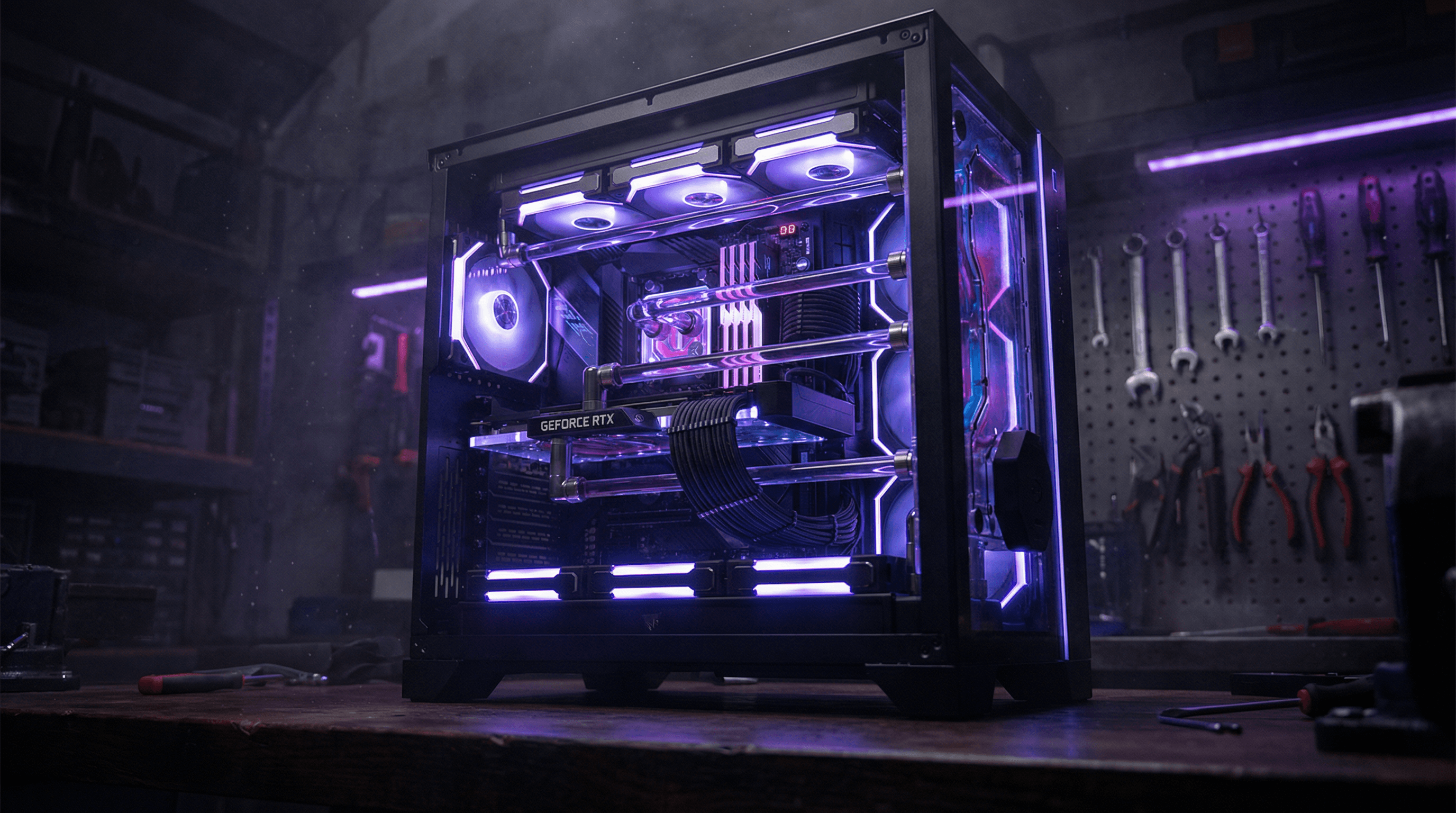 Prémiová sestava počítače s RGB osvětlením a vodním chlazením